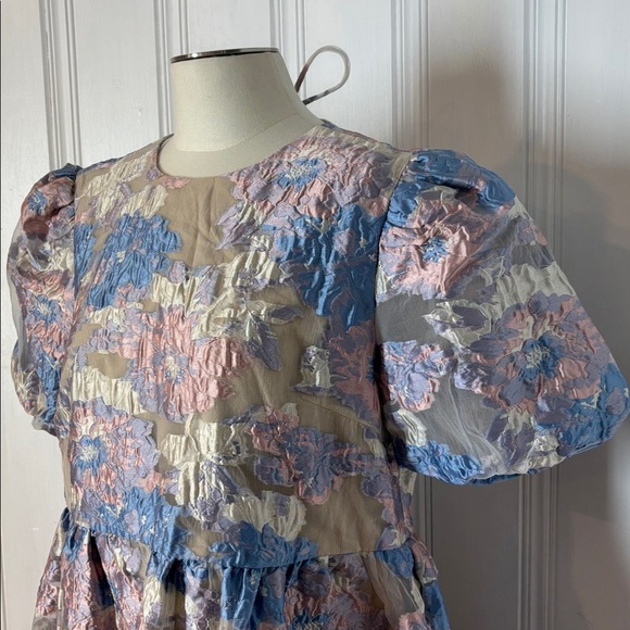 🌸 NWT Eliatt Floral Jacquard Babydoll Dress – XL 🌸 - Picture 6 of 14